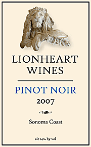 Lionheart 2007 Sonoma Coast Pinot Noir 